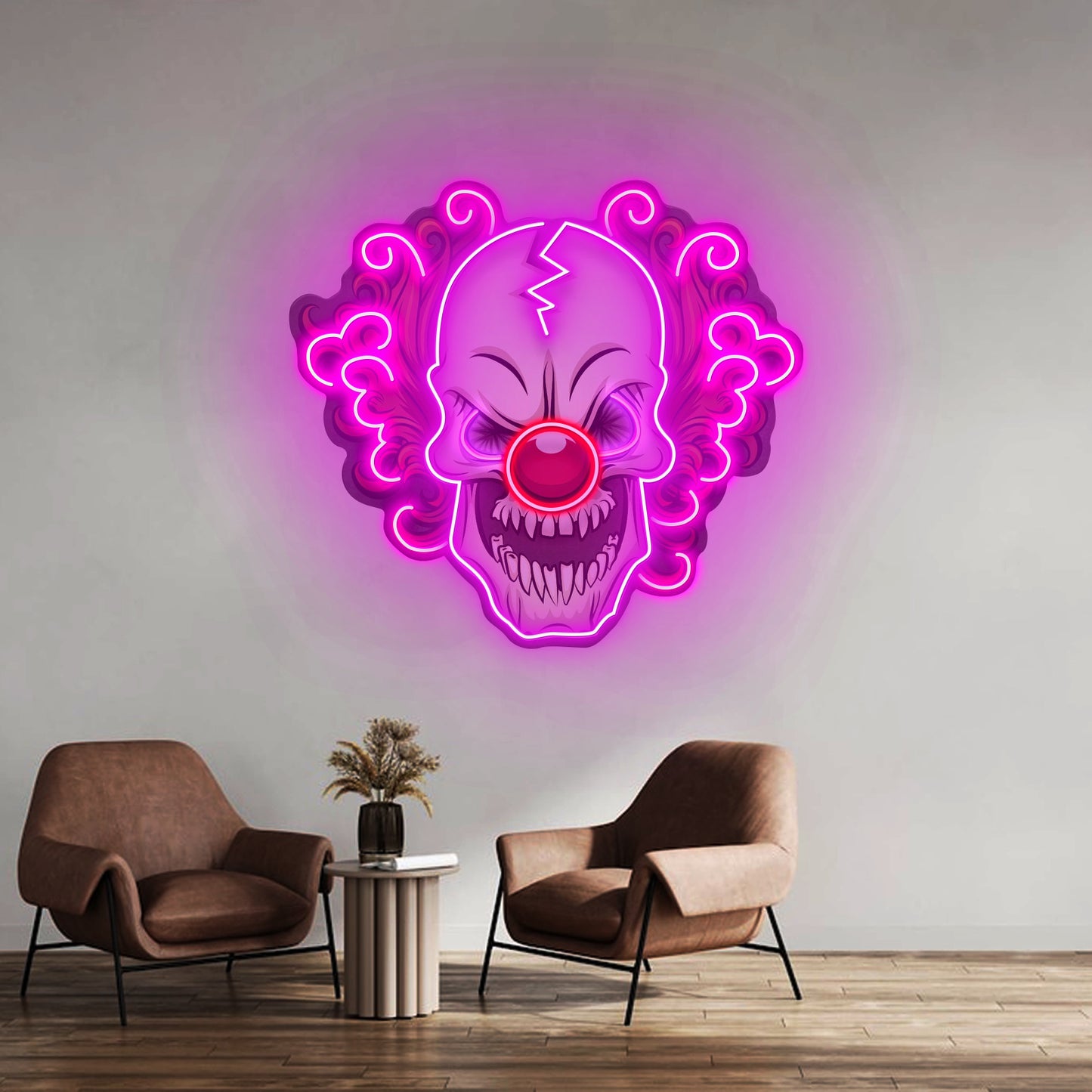 Evil Clown Skull Led Neon Sign Light Custom Led Signs