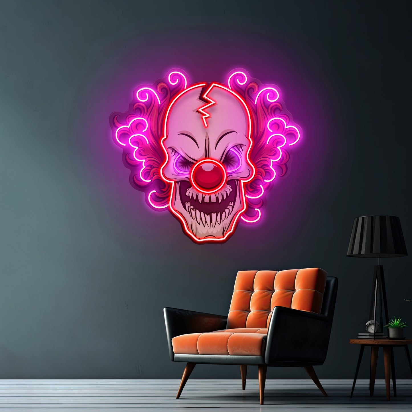 Evil Clown Skull Led Neon Sign Light Custom Led Signs