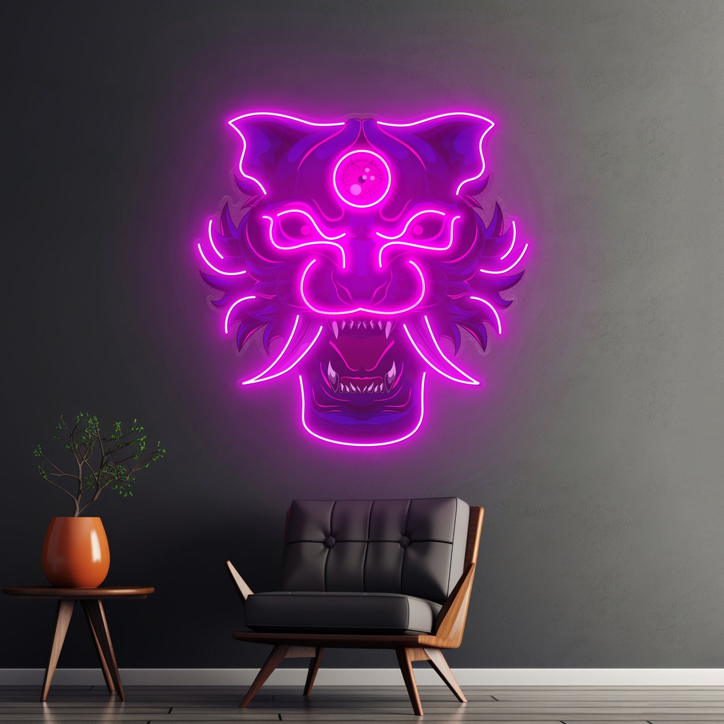 Evil Tiger Demon Led Neon Sign Light Custom Led Signs