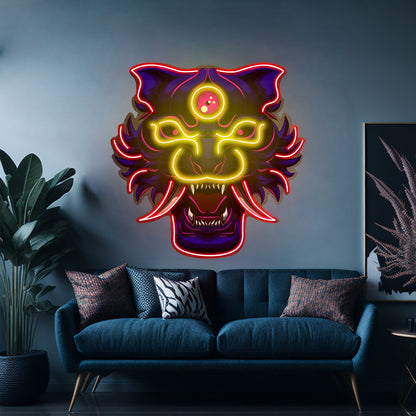 Evil Tiger Demon Led Neon Sign Light Custom Led Signs