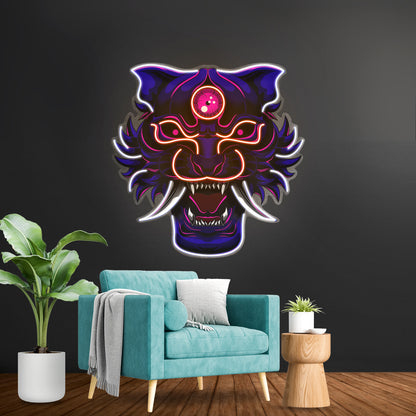 Evil Tiger Demon Led Neon Sign Light Custom Led Signs