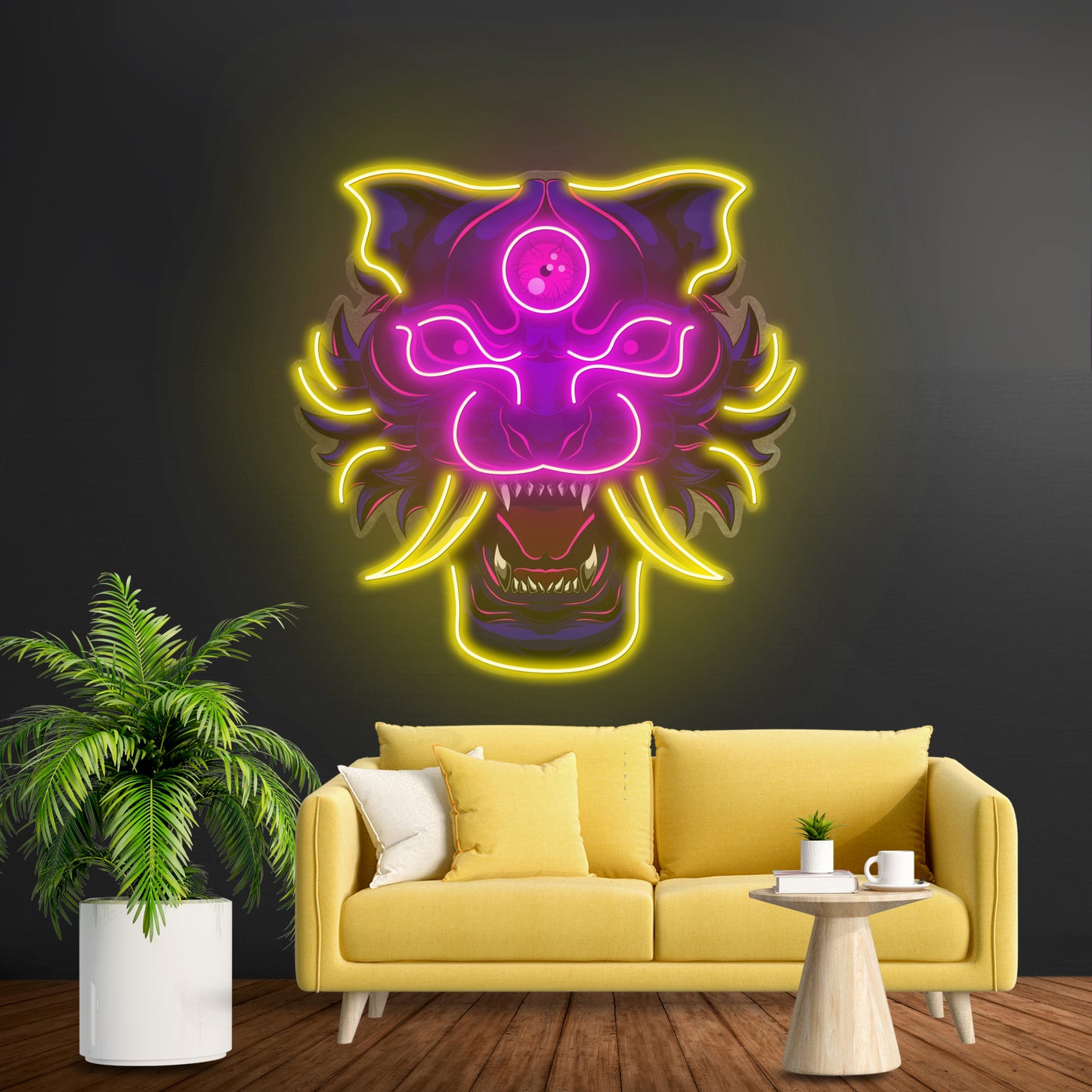 Evil Tiger Demon Led Neon Sign Light Custom Led Signs