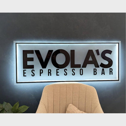 Evolas Bar Acrylic Business Logo Sign - Shineneon