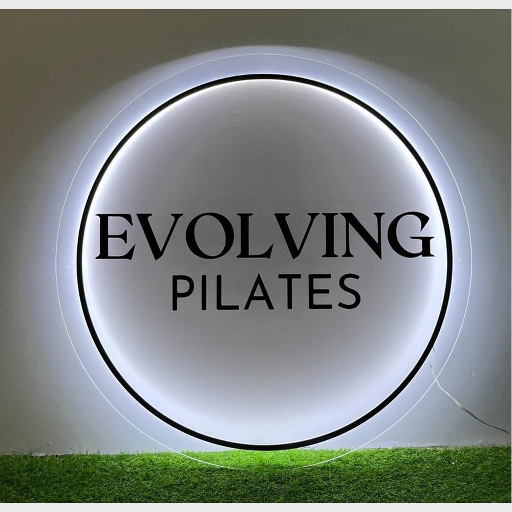 Evoliving Pilates Acrylic Business Logo Sign - Shineneon