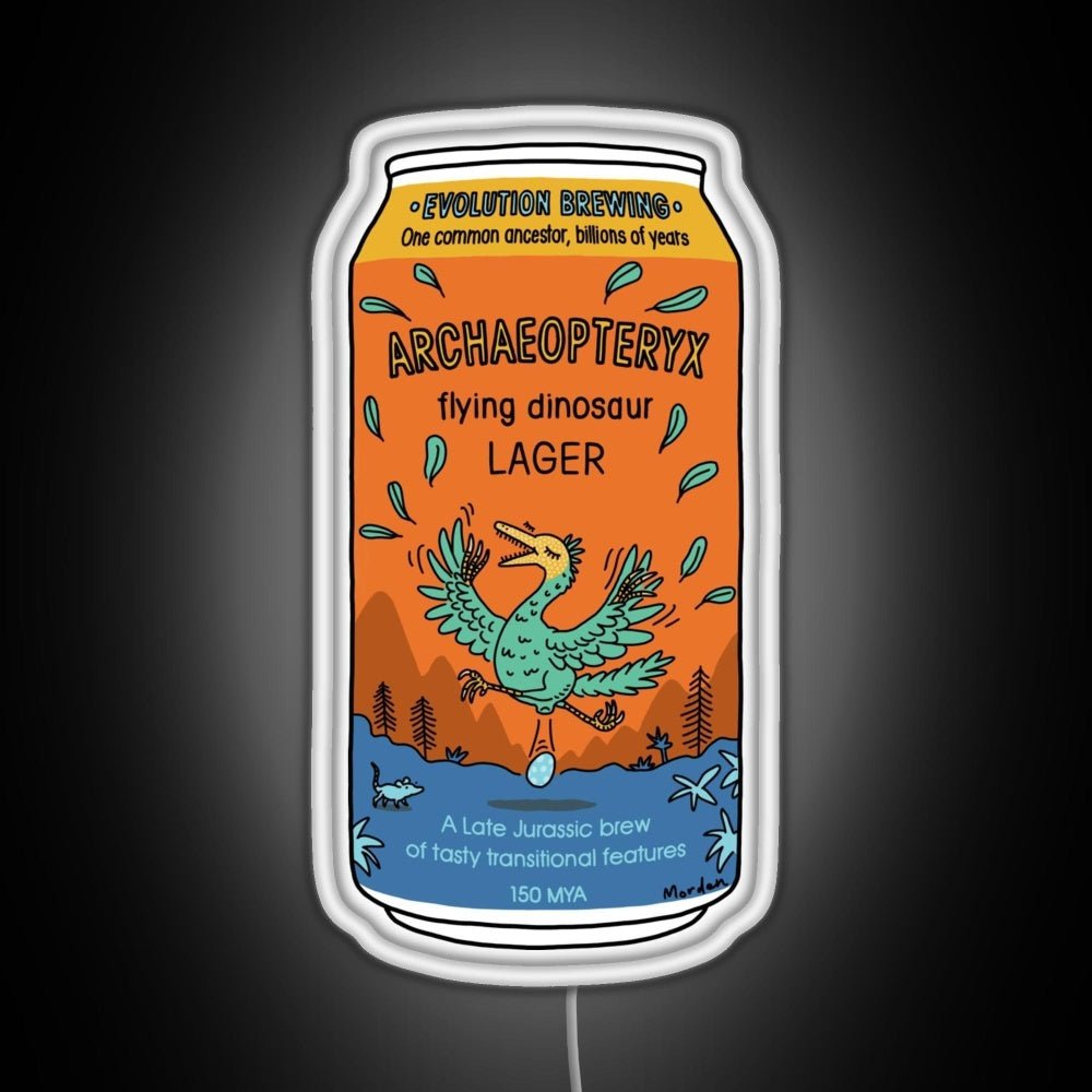 Evolution Brewing Archaeopteryx Flying Dinosaur Rgb Neon Sign - Shineneon