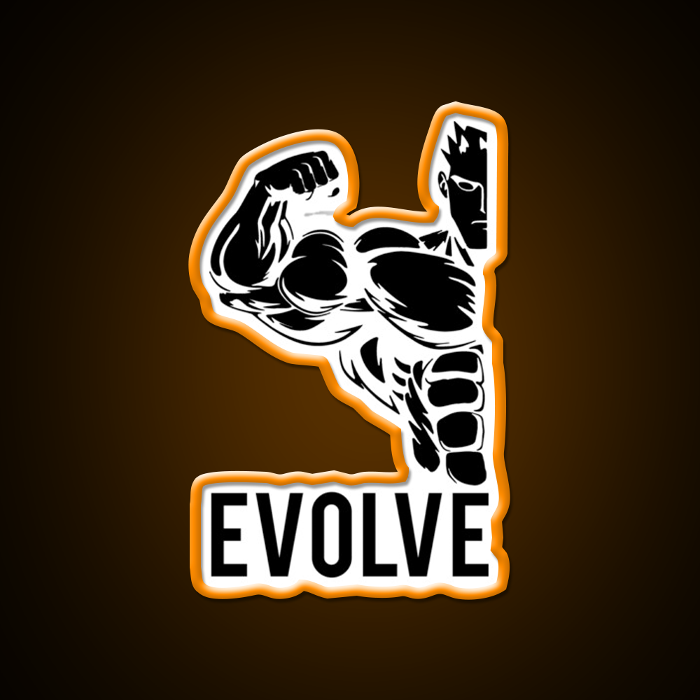 Evolve Fitness Running Muscle Bodybuilding Gym Fitness Led Neon Sign Rgb Color - LED neon sign view 6
