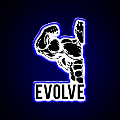 Evolve Fitness Running Muscle Bodybuilding Gym Fitness Led Neon Sign Rgb Color - Shineneon