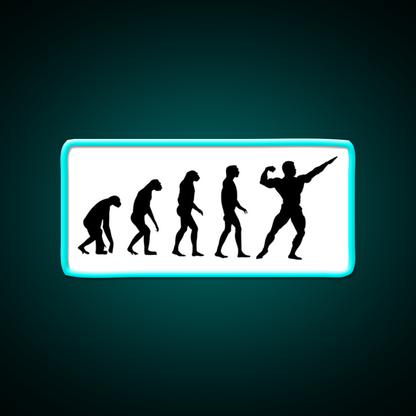 Evolved To Bodybuilding Gym Fitness Led Neon Sign Rgb Color - Size and dimension reference