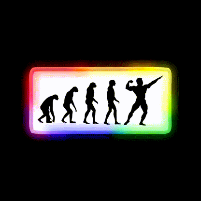 Evolved To Bodybuilding Gym Fitness Led Neon Sign Rgb Color - LED neon sign close-up detail