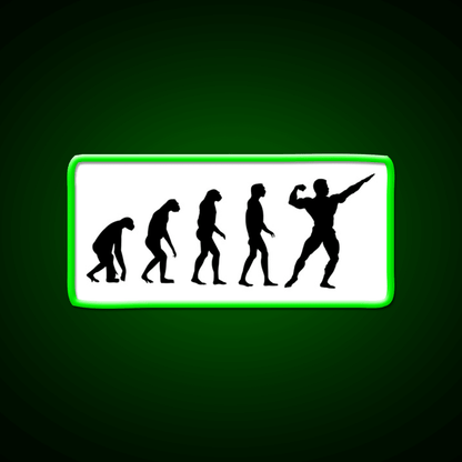 Evolved To Bodybuilding Gym Fitness Led Neon Sign Rgb Color - Shineneon