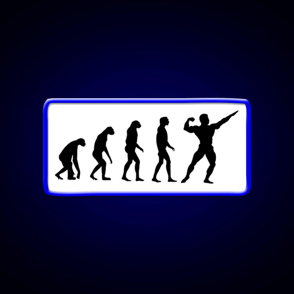 Evolved To Bodybuilding Gym Fitness Led Neon Sign Rgb Color - Shineneon
