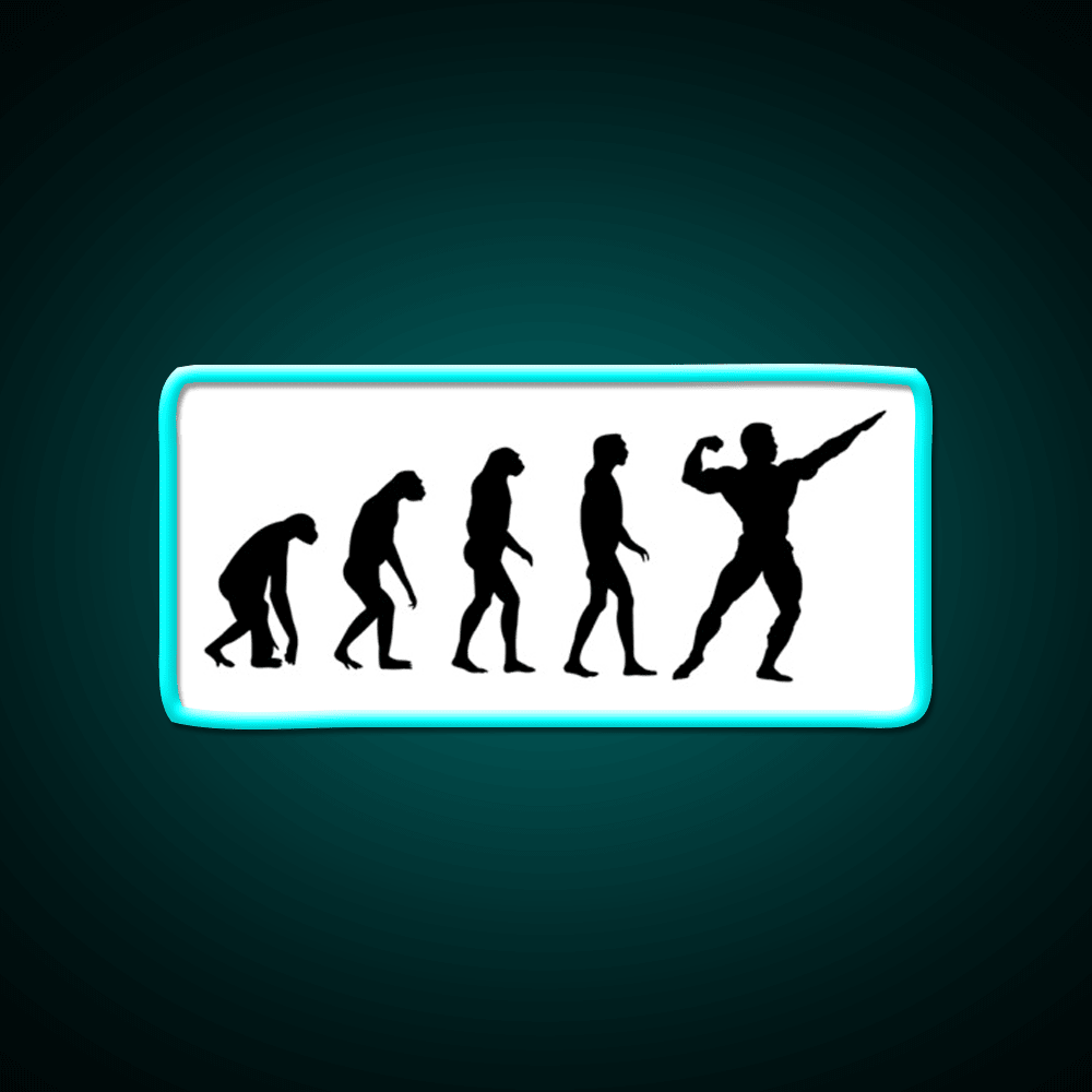 Evolved To Bodybuilding Gym Fitness Led Neon Sign Rgb Color - Shineneon
