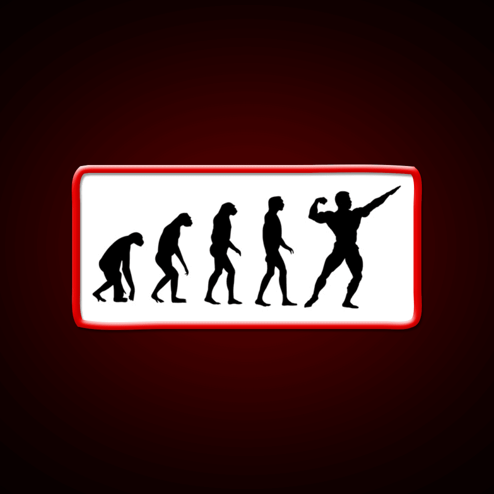 Evolved To Bodybuilding Gym Fitness Led Neon Sign Rgb Color - Shineneon