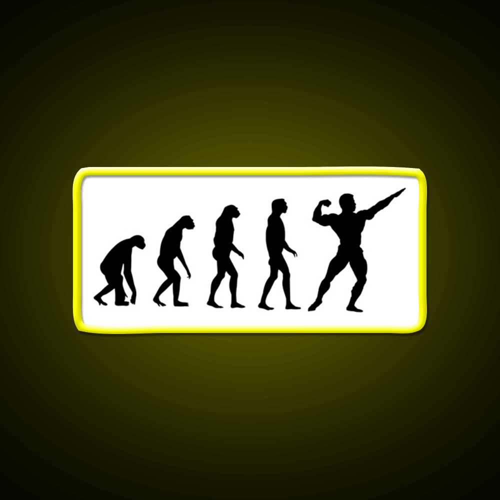 Evolved To Bodybuilding Gym Fitness Led Neon Sign Rgb Color - Shineneon