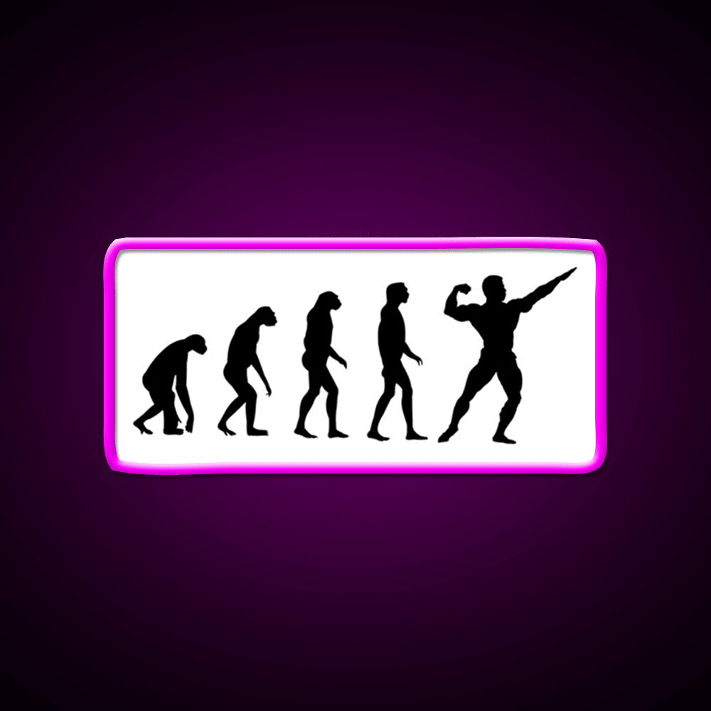 Evolved To Bodybuilding Gym Fitness Led Neon Sign Rgb Color - Shineneon