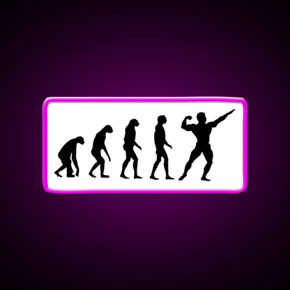 Evolved To Bodybuilding Gym Fitness Led Neon Sign Rgb Color - Shineneon