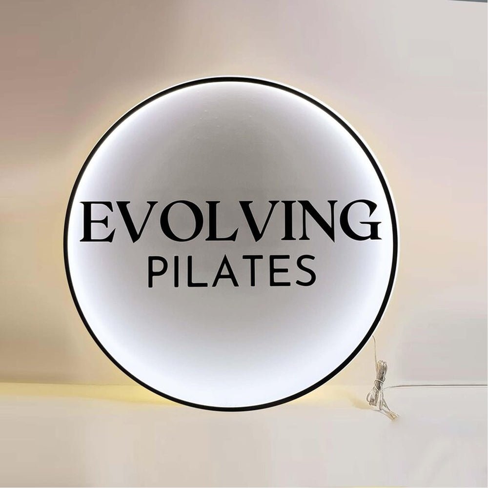 Evolving Pilates Acrylic Business Logo Sign - Shineneon