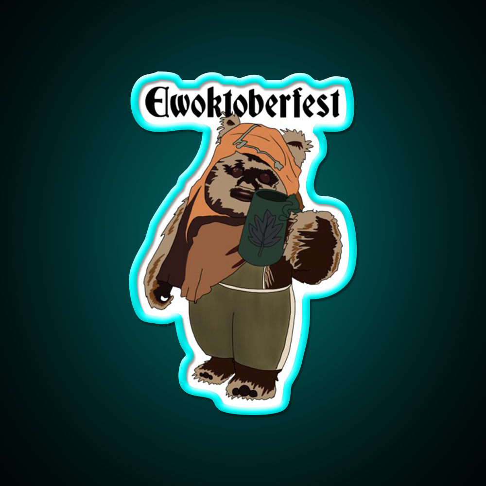 Ewoktoberfest Beer Bar Decor Led Neon Sign Rgb Color - Size and dimension reference