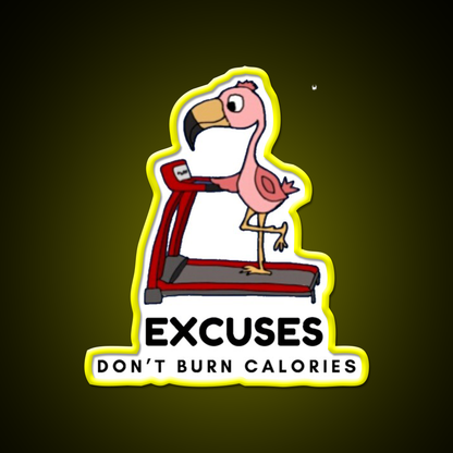 Excuses Dont Burn Calories Gym Fitness Led Neon Sign Rgb Color - LED neon sign view 7
