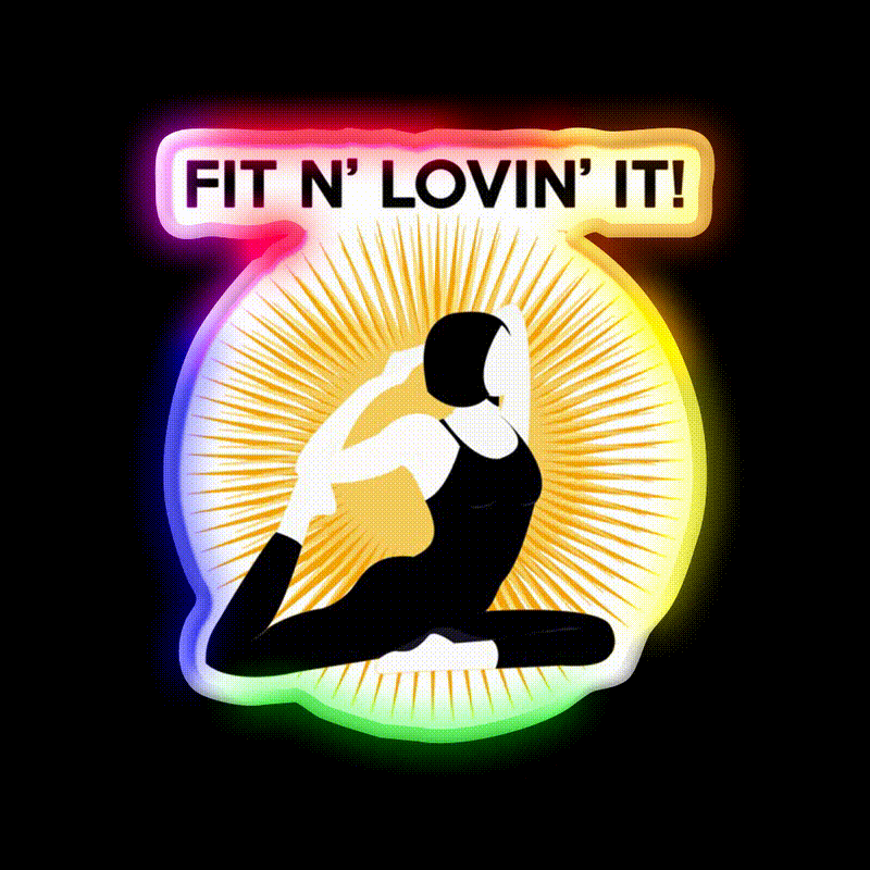Exercise Shirts For Women Yoga Led Neon Sign Rgb Color