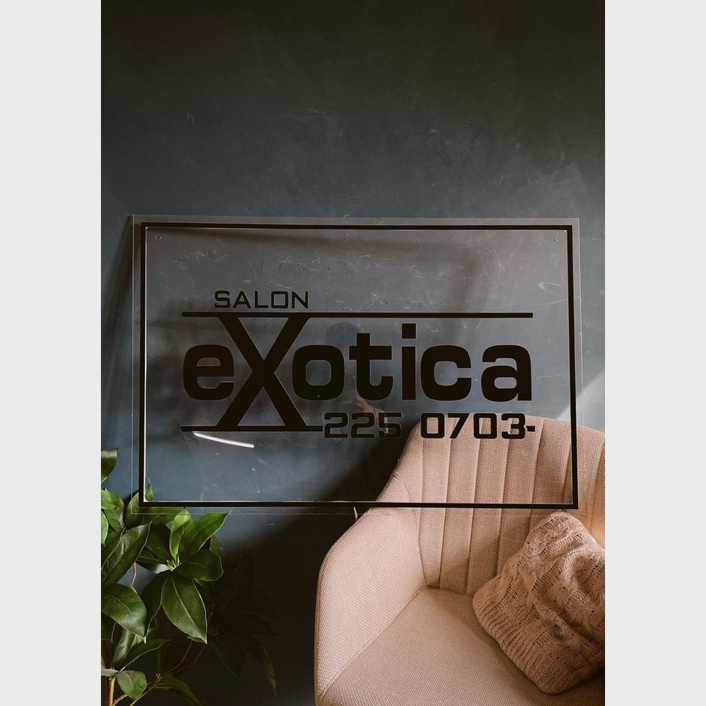 Exotica Salon Acrylic Business Logo Sign - Shineneon
