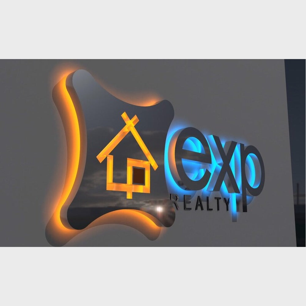 Exp Rality 3D Backlit Channel Letters Led Light Sign