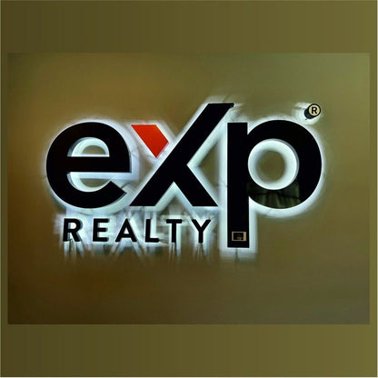 Exp Realty 3D Backlit Channel Letters Led Light Sign - Shineneon