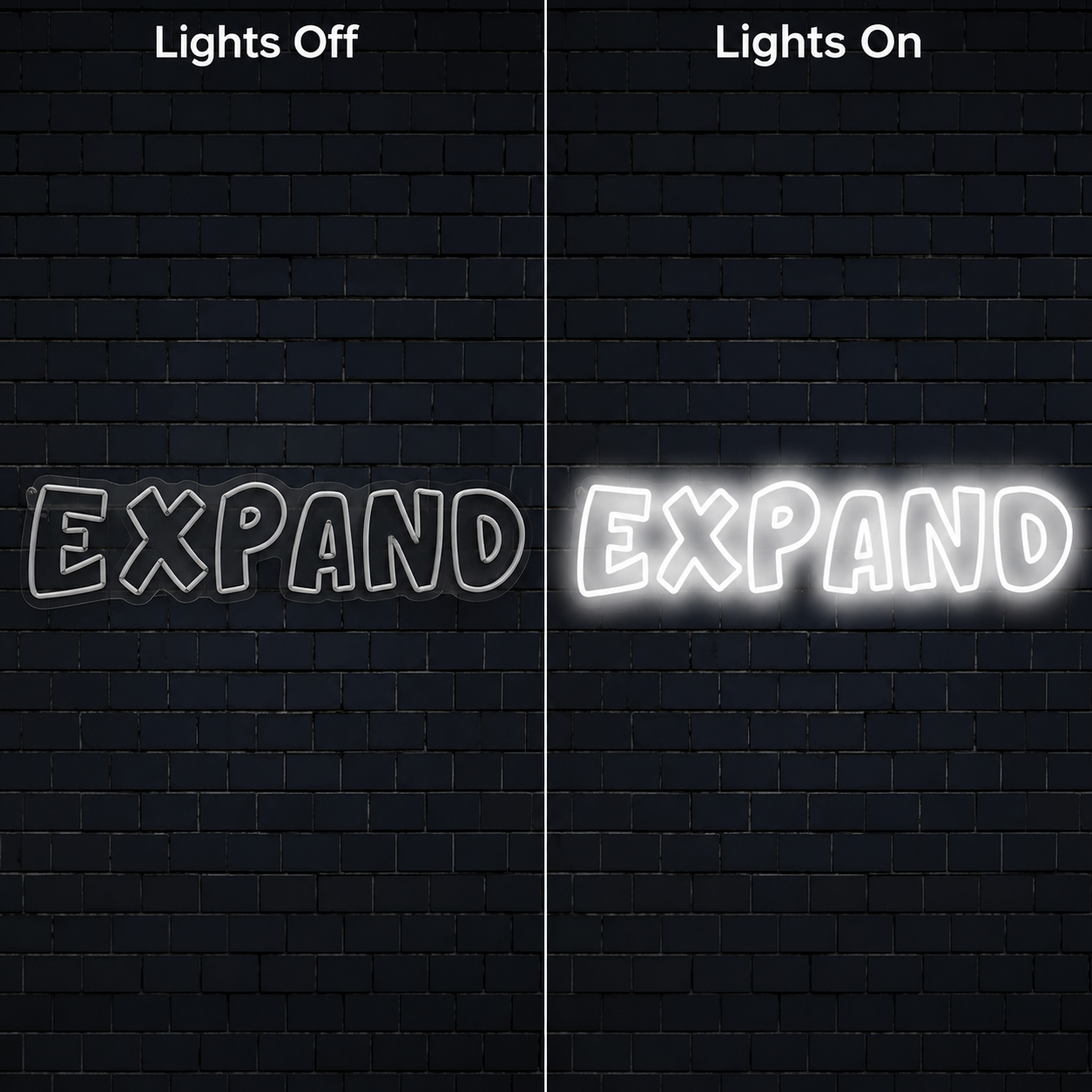 Expand Are Wall Decor LED Neon Sign - 06 Day Night Comparison
