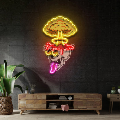 Exploded Skull Acrylic Artwork Led Neon Sign | Shineneon
