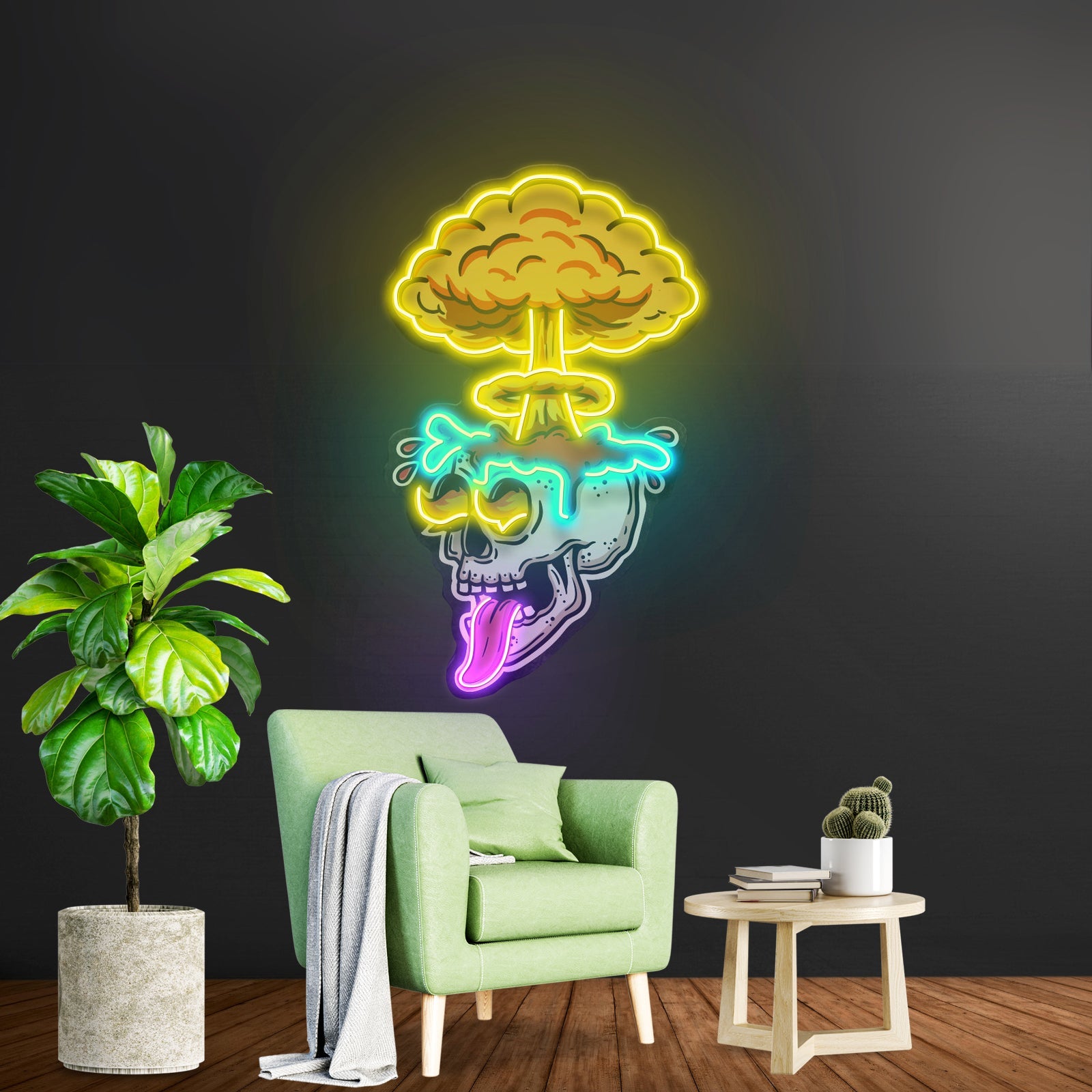 Exploded Skull Led Neon Sign Light Custom Led Signs - Shineneon