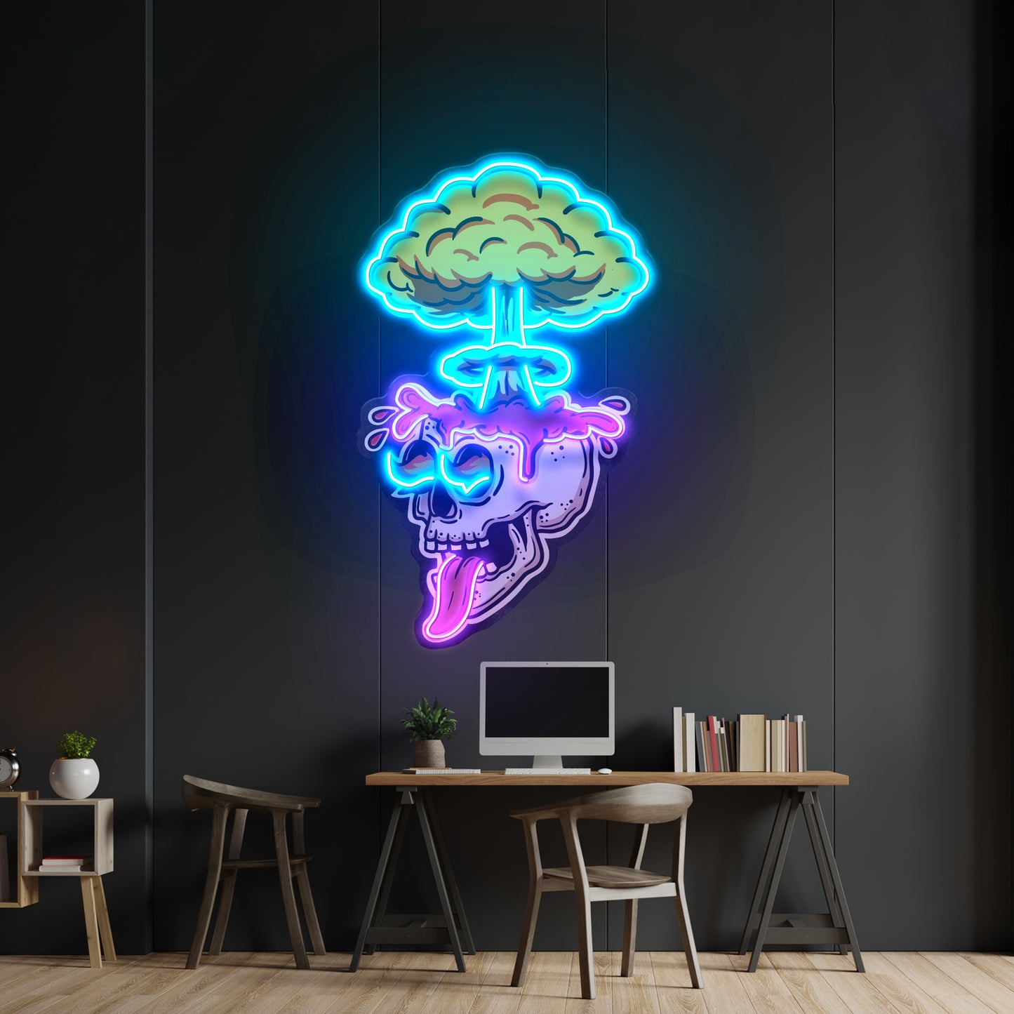 Exploded Skull Led Neon Sign Light Custom Led Signs