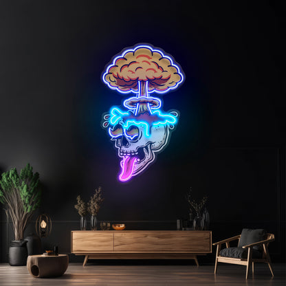 Exploded Skull Led Neon Sign Light Custom Led Signs