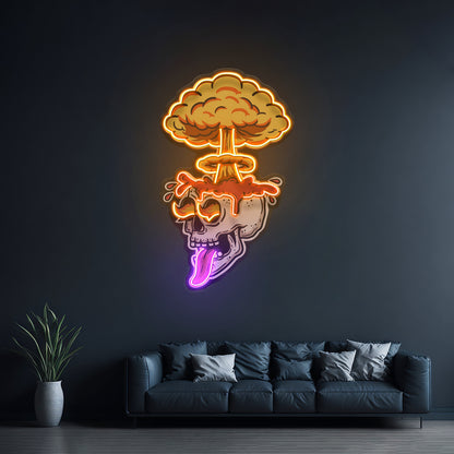 Exploded Skull Led Neon Sign Light Custom Led Signs