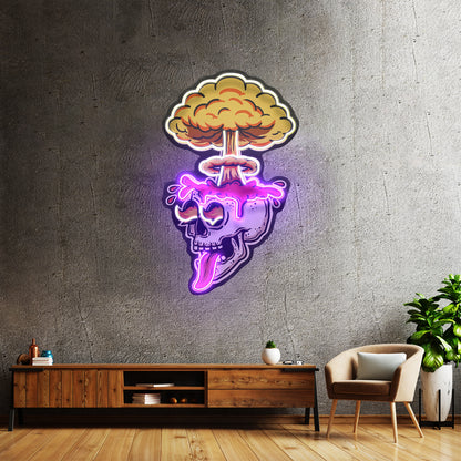 Exploded Skull Led Neon Sign Light Custom Led Signs