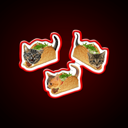 Exploding Taco Cats Taco Led Neon Sign Mexican Food Sign Rgb Color - Shineneon