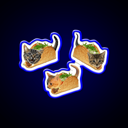 Exploding Taco Cats Taco Led Neon Sign Mexican Food Sign Rgb Color - Shineneon