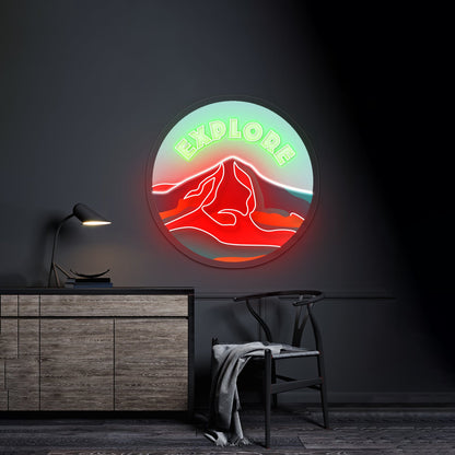Explore Mountain Neon Signs Home Neon Wall Signs - Shineneon