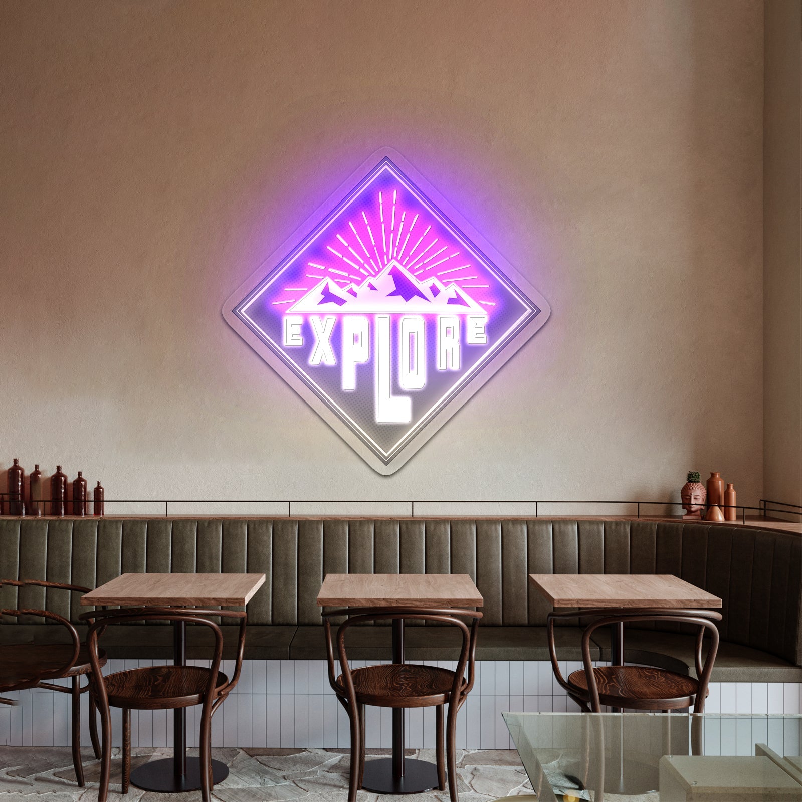 Explore Mountains Large Neon Signs - Shineneon