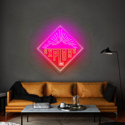 Explore Mountains Large Neon Signs - Shineneon