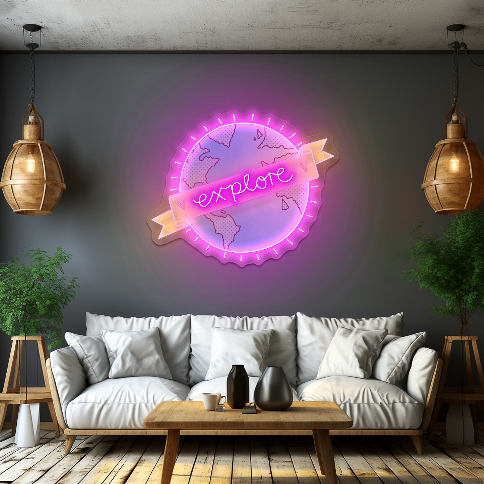 Explore World Neon Signs Custom Neon Light Sign - Shineneon