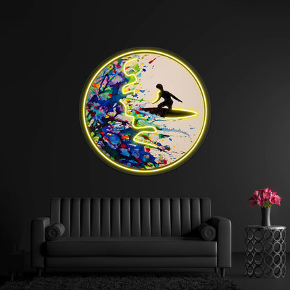 Explosive Surf Wall Artwork Neon Signs