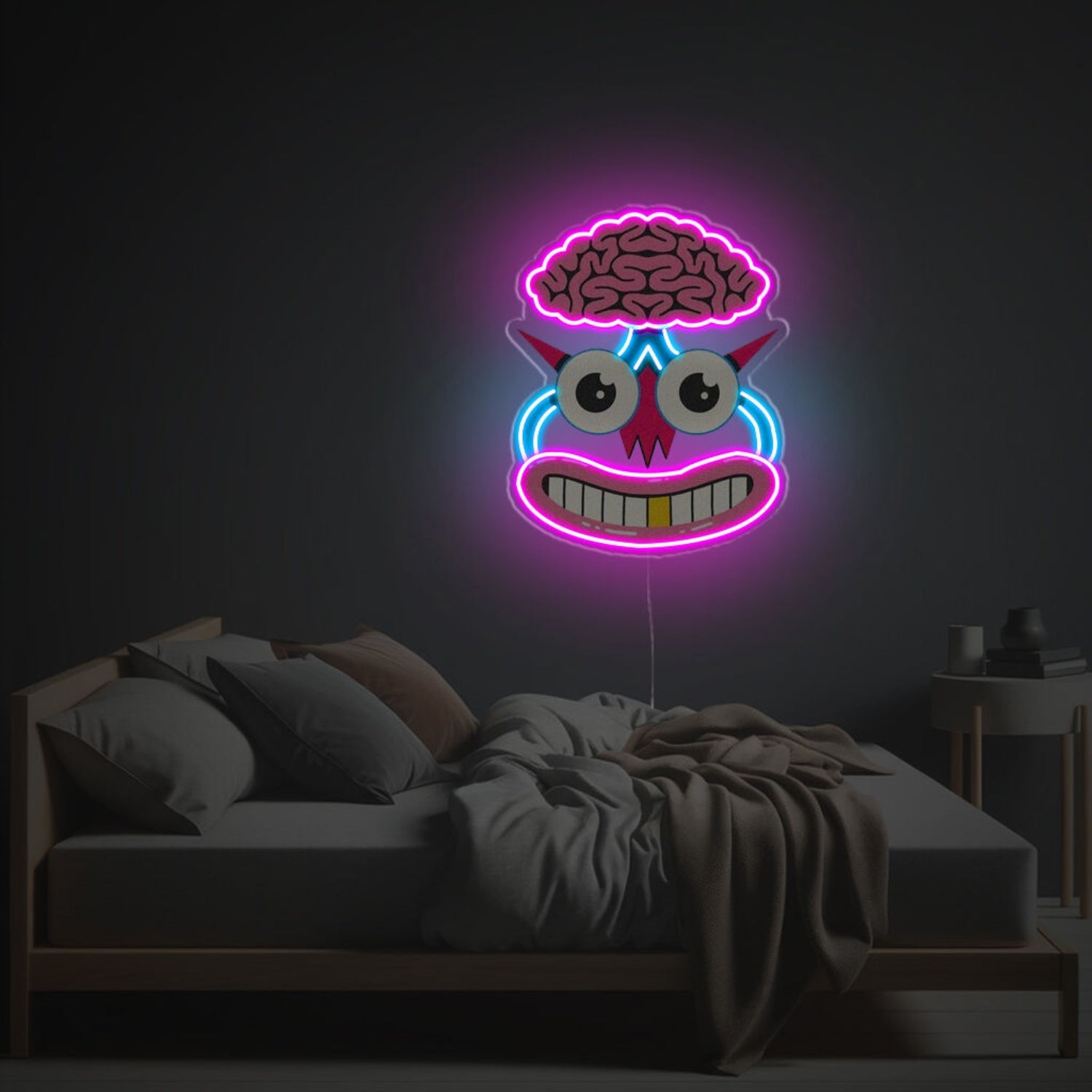 Exposed Brain Guy Led Neon Acrylic Artwork | Shineneon