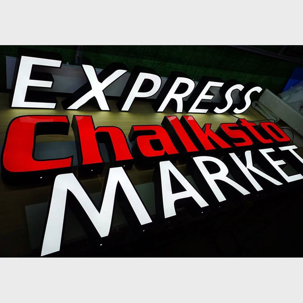 Express Chalksto Market 3D Frontlit Channel Letters Led Light Sign - Shineneon