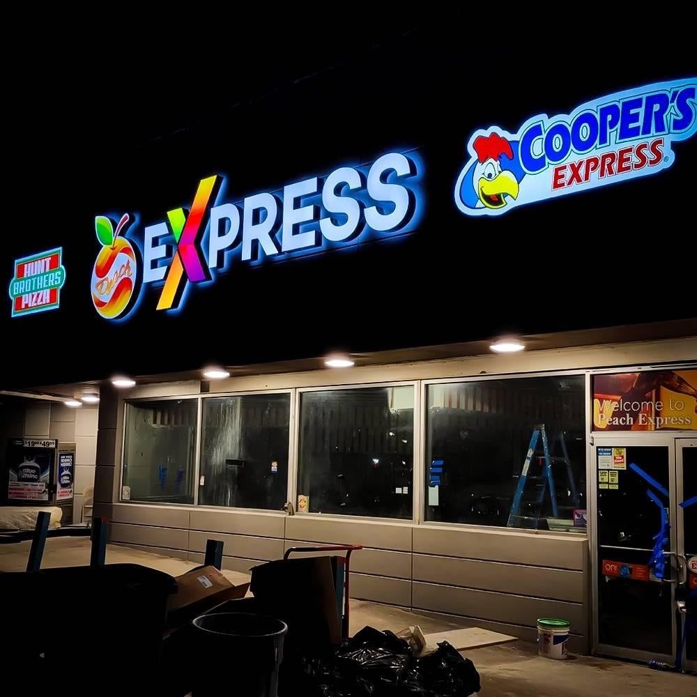 Express With Logo 3D Frontlit Letters Metal Led Sign