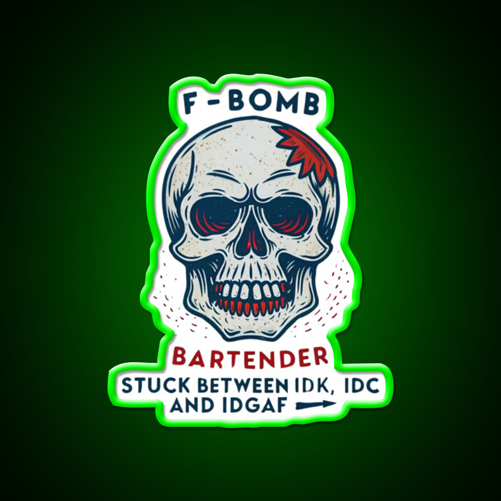 Express Your Bartender Personality Man Cave Bar Led Neon Sign Rgb Color