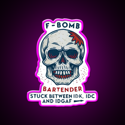 Express Your Bartender Personality Man Cave Bar Led Neon Sign Rgb Color