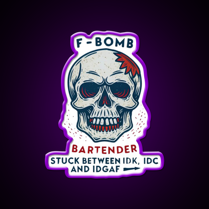 Express Your Bartender Personality Man Cave Bar Led Neon Sign Rgb Color