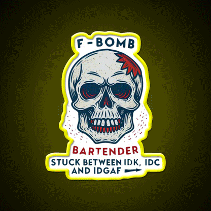 Express Your Bartender Personality Man Cave Bar Led Neon Sign Rgb Color