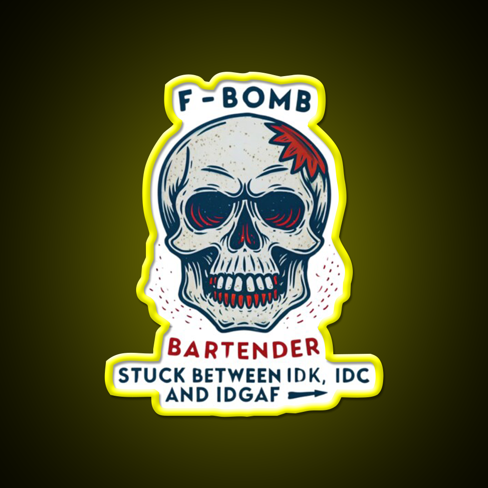 Express Your Bartender Personality Man Cave Bar Led Neon Sign Rgb Color