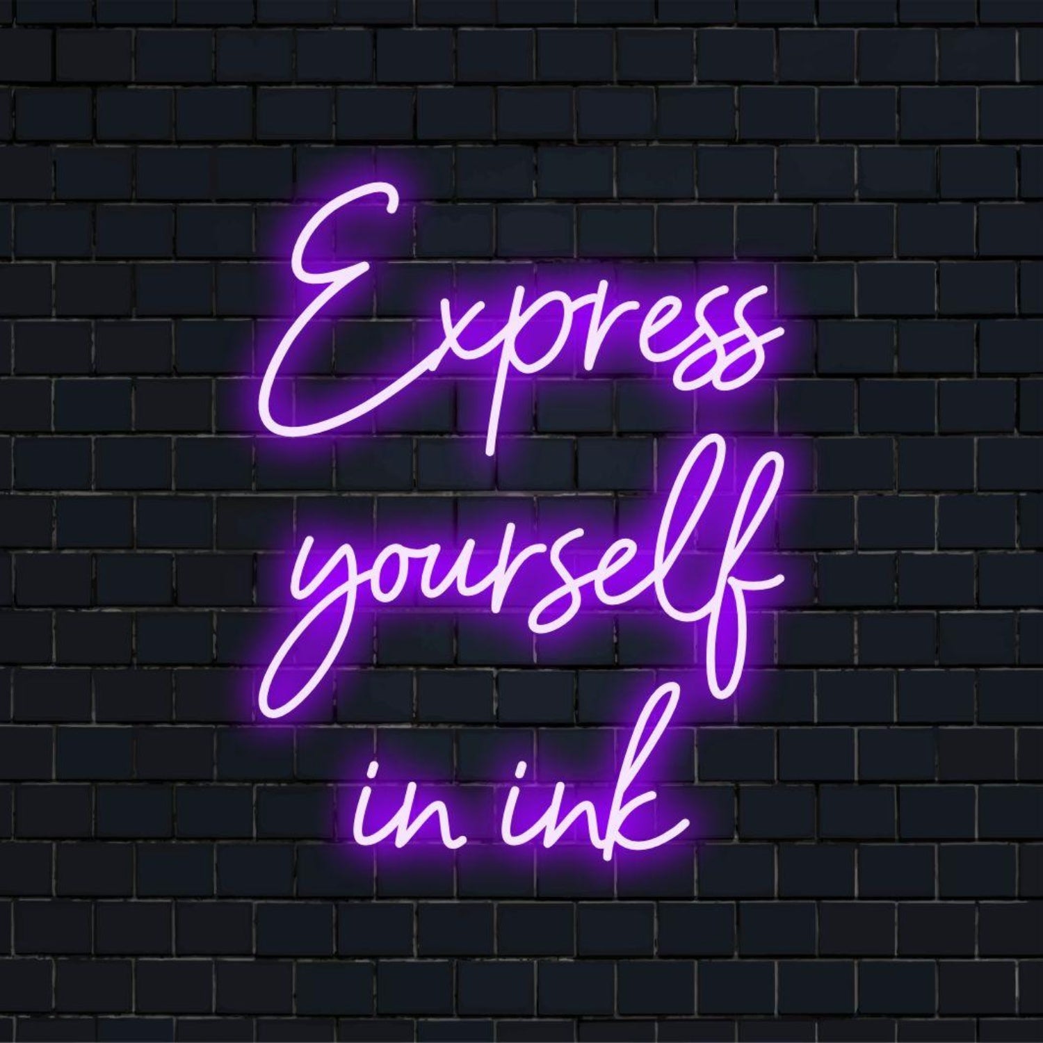 Express Yourself In Ink Purple Led Neon Sign For Tattoo Studio Art Space Decor | Shineneon